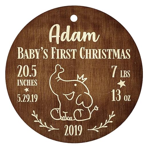 Buy Personalized Baby First Christmas Ornament Customize With Name And Born Date Newly Born Baby Kids Custom Christmas Ornament Online At Low Prices In India Amazon In Personalised Baby'S First Christmas Ornament