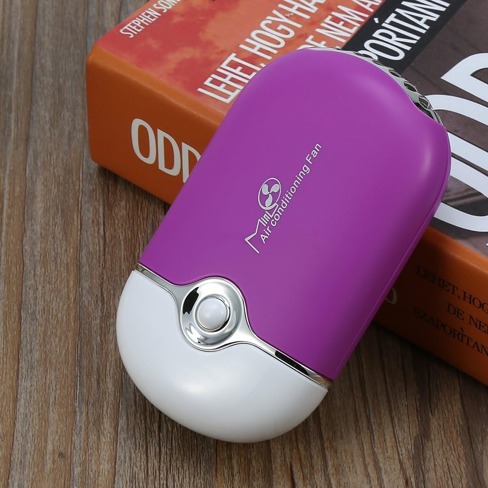 Bladeless Fan, Eyelash Dryer, Personal Mini Portable Fan, Electric Air Conditioning Blower, Handheld Cooling Refrigeration USB Rechargeable for Eyelash Extension Nail Polish Fast Dryer(Purple) - Image 4