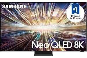 SAMSUNG 85-Inch Class QLED 8K QN800D Series Neo Quantum HDR Smart TV w/Dolby Atmos, Object Tracking Sound+, AI Motion Enhancer, Real Depth Enhancer Pro, Alexa Built-in (QN85QN800D, 2024 Model)