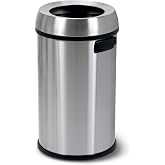 Simpli-Magic 65 Liter Open Top Trash Can, Commercial Grade, Stainless Steel