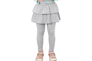 RieKet Girls School Uniform Pants Warm Stretchy Athletic Leggings with Skirt 2-14 Years
