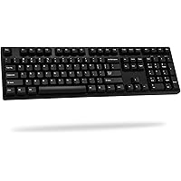 iKBC CD108 V2 Ergonomic Mechanical Keyboard with Cherry MX Brown Switch for Windows and Mac, Full Size Keyboard Upgraded with