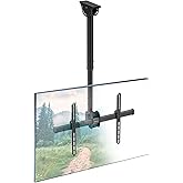 Mount-It! TV Ceiling Mount Bracket, Adjustable Height Full Motion 360 Deg Rotation Tilting Swiveling for Flat Panel LCD LED O