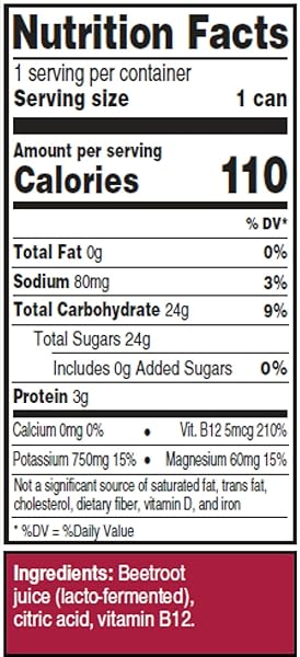 JUICE PERFORMER BEET JUICE WITH VITAMIN B12 – NATURAL PRE-WORKOUT BEETROOT JUICE FOR BOOSTING STAMINA & STRENGTH – VEGETABLE JUICE WITH B12 ENERGY BOOSTER – SUPERFOOD 8.4 FL.OZ. (12 PK) VEGAN