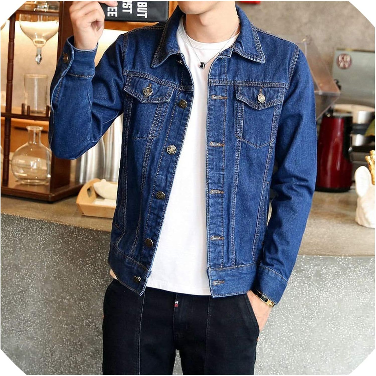 black denim jacket 4xl