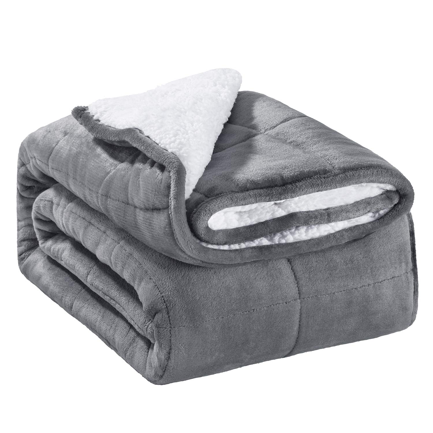 Sivio Weighted Blanket for Adult, 15lbs Sherpa