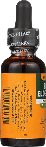 HERB PHARM ORGANIC BLACK ELDERBERRY GLYCERITE, 1 FZ/30 ML