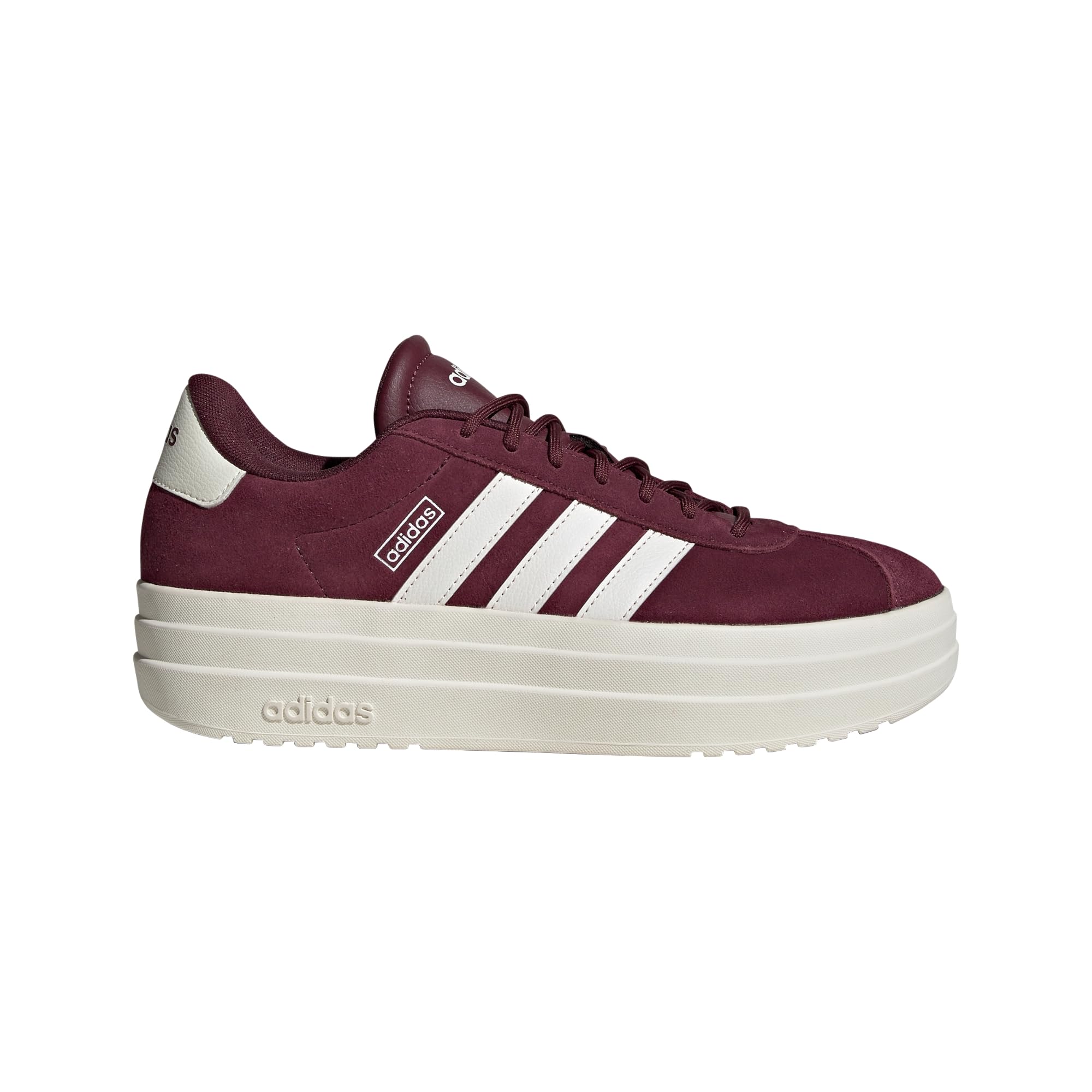 Adidas Women's VL Court Bold, Maroon/White/Off-White, 8.5 Medium Image