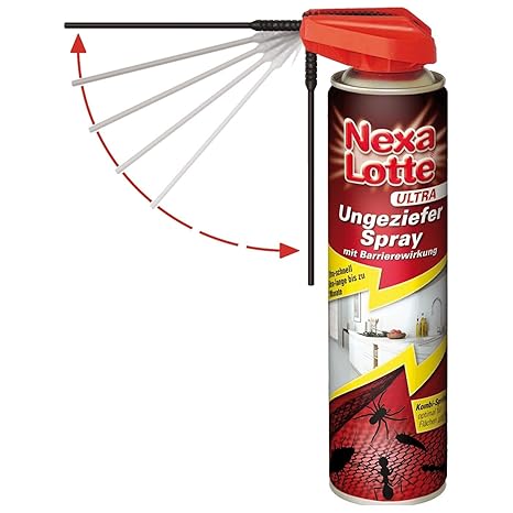 Nexa Lotte Ultra Ungezieferspray, Kontaktspray gegen Ungeziefer auf Flächen und in Ritzen, gegen Ameisen, Schaben, Silberfisc