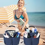 Opopark 17L Collapsible Bucket Tool Bag Navy Blue with Multiple Pockets view 7