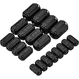 eBoot 20 Pieces Clip-on Ferrite Ring Core RFI EMI Noise Suppressor Cable Clip for 3mm/ 5mm/ 7mm/ 9mm/ 13mm Diameter Cable, Bl
