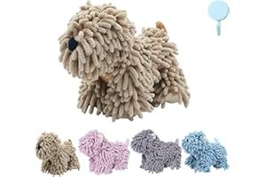Dog Shaped Hand Towel, Chenille Dog Hand Towel for Bathroom and Kitchen - Dogs Plush Fuzzy Ball Hands Towel for Bathroom, Sin