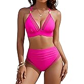 Blooming Jelly Womens High Waisted Bikini Tummy Control 2 Piece Bathing Suit Mesh Modest Two Piece 2026 Swimsuit