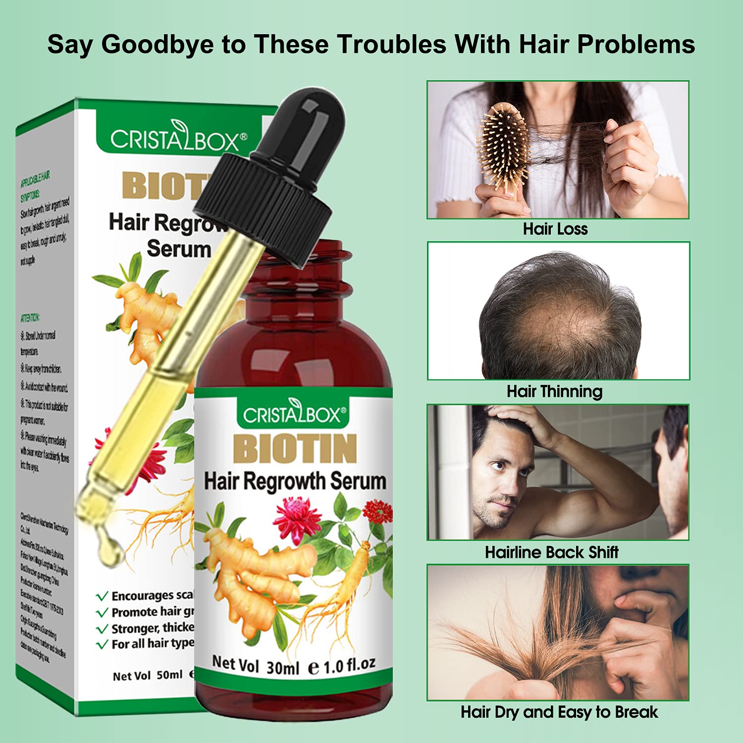 5 PACK Hair Growth Serum, 2021 Biotin Hair Growth Oil, Hair Growth Ginger Serum for Men and Women, Hair Growth Treatment, Ginger Oil for Hair Growth, Hair Loss Treatment, Promotes Thicker, Stronger Hair : Beauty