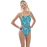 Dolfin Uglies Womens Print One Piece Swimsuit - Athletic Diver Back Practice Suit for Training Sports and Fitness