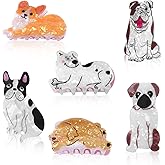 Kogcmeetl 6 Pcs Dog Hair Clips, Cute Small Claw Clips for Short Long Hair, Cellulose Acetate Hair Clips for Women Girls and Dog Lovers