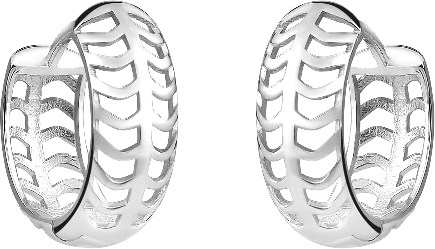 SOFIA MILANI - Women's Earrings 925 Silver - Small Wave Creoles - 20695 - Image 4