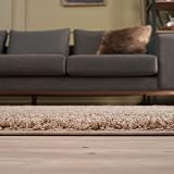 THE RUGS Living Room Shaggy Rug 80x150 Beige Polypropylene 30mm Thick view 7