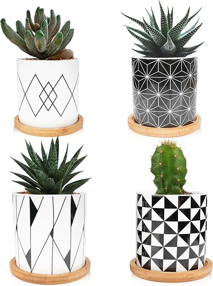ANOTION Succulent Plant Pots, Small Plant Pot