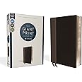 NIV, Giant Print Compact Bible, Leathersoft, Black, Red Letter, Comfort Print