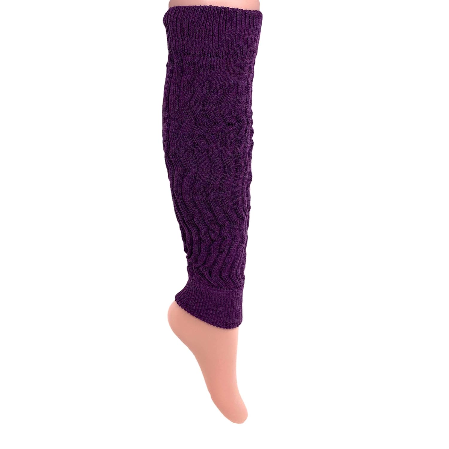 Cotton Leg Warmers Knitted Retro Adult Unisex (Purple) Amazon.in