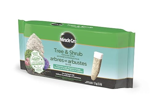 Miracle-Gro Tree & Shrub Plant Food Spikes 15-5-10, 10-pack | Pre-Measured, Slow Release Fertilizer for Strong Growth & Vibrant Foliage