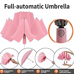 ZDSSM Compact Travel Umbrella Inverted Reverse