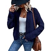 Dokotoo Women's 2026 Fashion Casual Open Front Long Sleeve Chunky Knit Cardigans Sweaters Outerwear Coats