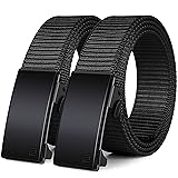 WONDAY Nylon Ratchet Belt 2 Pack, Web Belts for Men