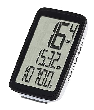 Sigma Sport Fahrrad Computer Pure 1 ATS, 4 Funktionen, Großes Display, Kabelloser Fahrradtacho, Schwarz