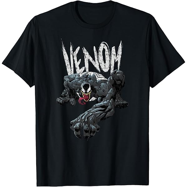 Amazon.com: Marvel Venom Split Down The Middle Grin T-Shirt