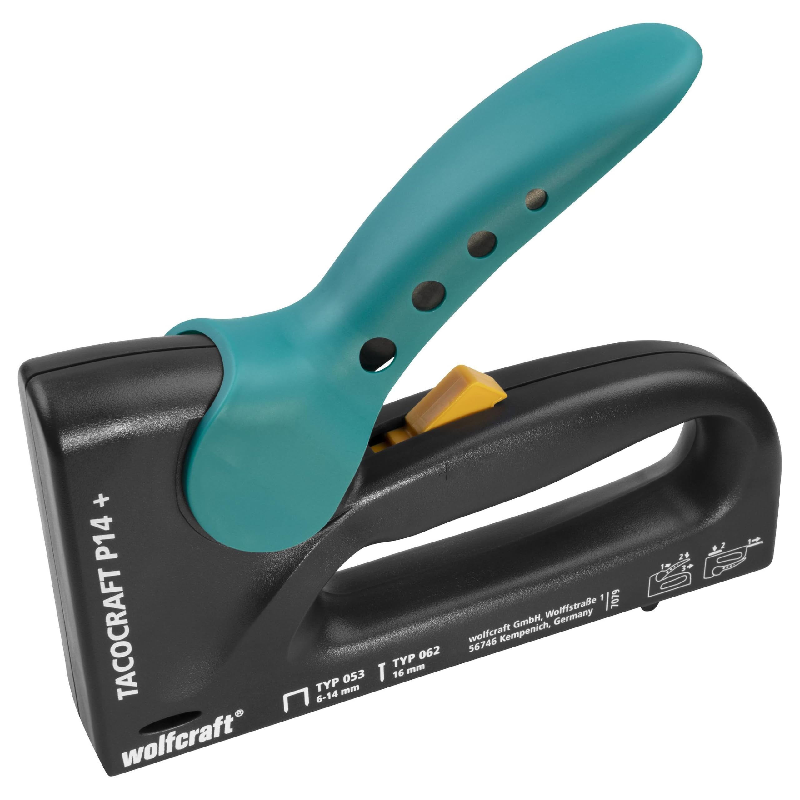 wolfcraft tacocraft P 14+ Hand Stapler, with Plastic Body I 7079000 I 0