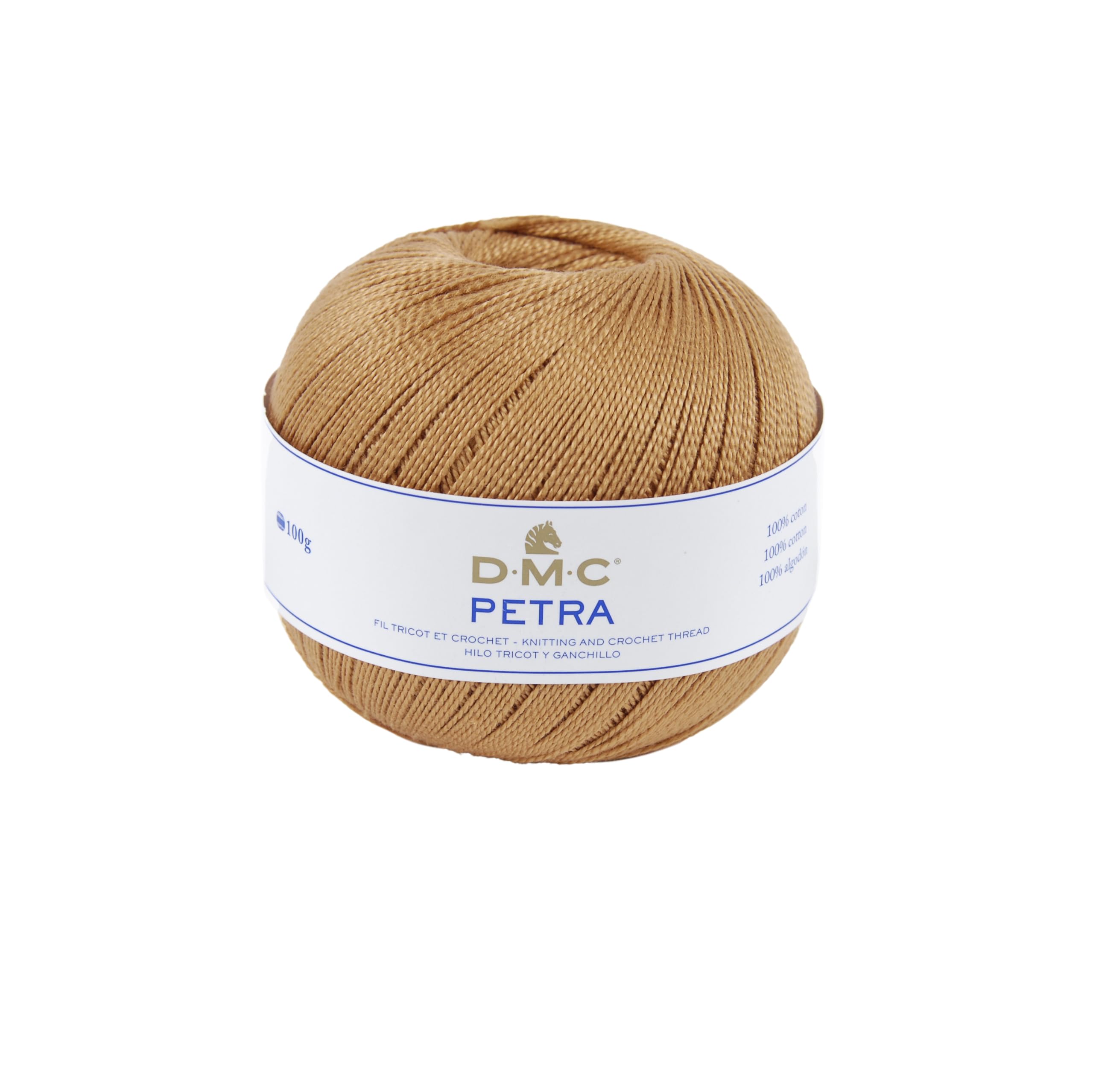 DMC Petra Yarn, 100% Cotton, Light Brown (5436), Size 5