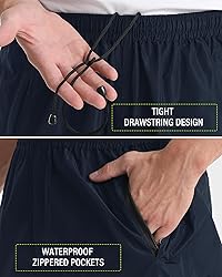 iCreek Men's Packable Rain Pants Waterproof