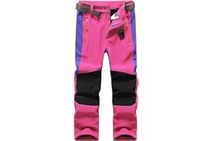 DAFENGEA Kids Snow Ski Pants Hiking Boys Girls Outdoor Waterproof Windproof Fleece Warm Snowboard Pants