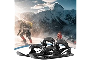 JOJOCY Mini Ski Skate, Adjustable Short Ski Skates Fits Sizes 5-14 Snowskates Snowblades Skiboards Winter Snow-Skiing Equipme