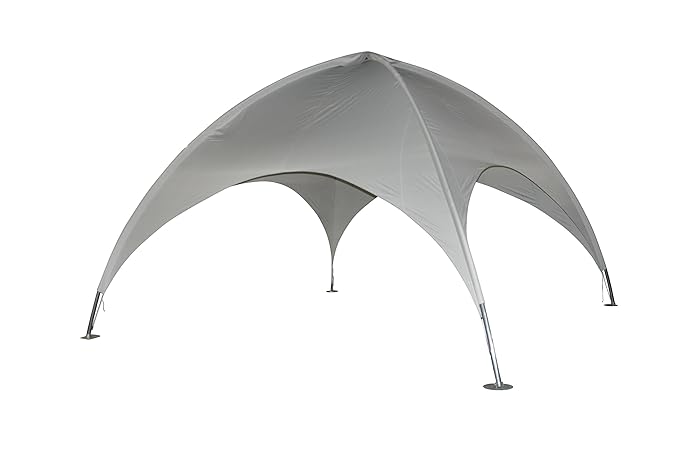 Leco Kuppelzelt Lichtgrau 500 x 500 cm Höhe 350 cm Rohr: ca. Ø 50 mm, 1 mm stark