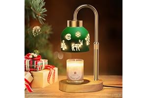 Lukasa Christmas Gifts, Christmas Candle Warmer Lamp, with Timer and Dimmer, Adjustable Height Candle Lamp, Wax Melt Warmer for Scented Jar Candles, Christmas Gifts for Women Mom Girls Teens Adults