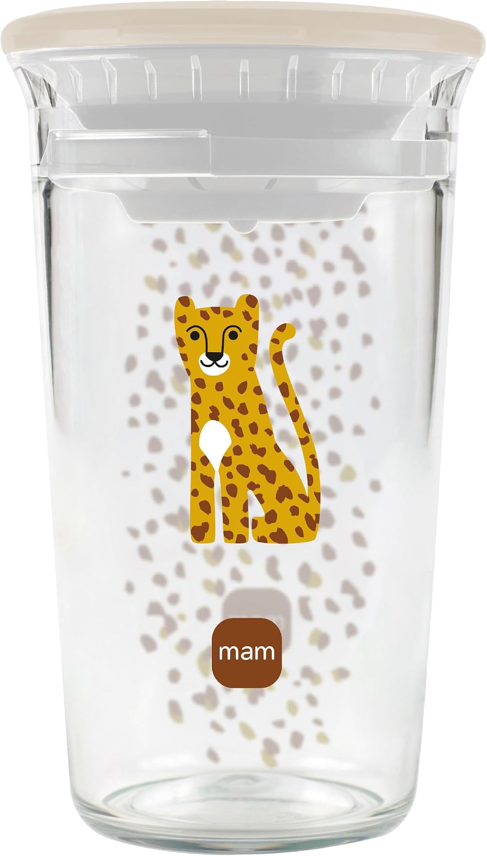 MAM Easy to Drink Sippy Cup 290ml 360° Rim Jungle Cheetah