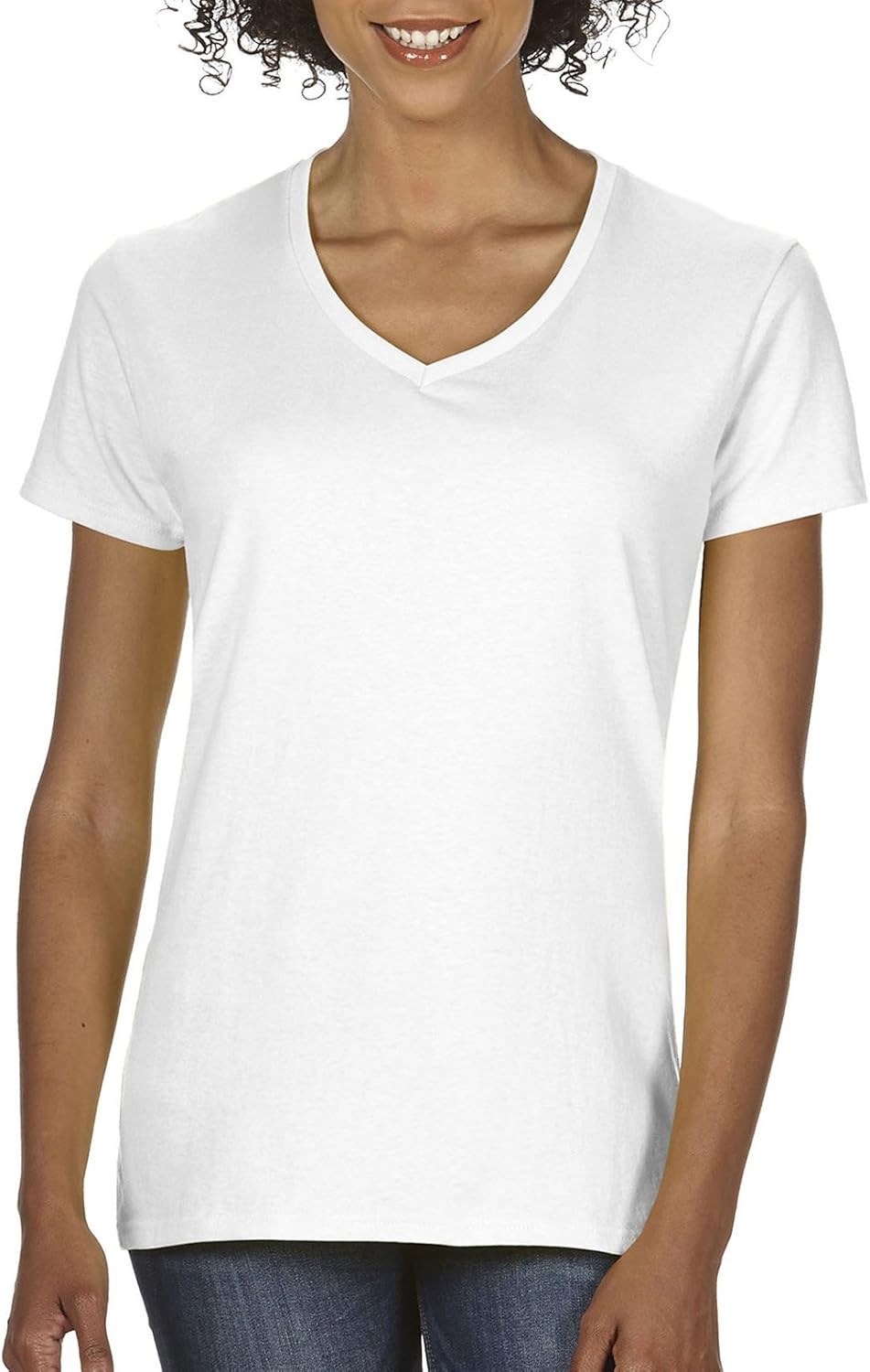 Gildan Women's Heavy Cotton V-Neck T-Shirt, 2-Pack at  Women’s Clothing store