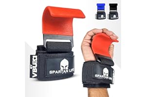 Victorbudo USA Weight Lifting Hooks Heavy Duty Power Lifting Wrist Straps Pull Ups Deadlift Grips Power Lifting Hooks Padded Workout Straps for Weightlifting Gym Gloves for Men & Women