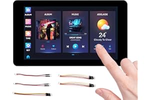 UeeKKoo ESP32-S3 7inch Capacitive Touch Screen Development Board, 800x480 Resolution, 5-Point Touch, Up to 240MHz Frequency, Support W-i-F-i&Blue-Too-th with Onboard Antenna, ESP32-S3 with Display