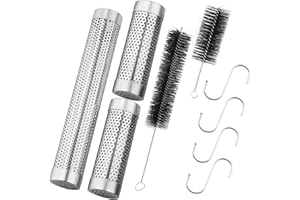 SHIKORI Smoke Tube for Pellet Grill, 5 Hours of Billowing Smoke, Stainless Steel Pellet Smoker Tube for All Grill or Smoker, Hot or Cold Smoking-3 Pcs