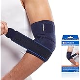 Comforband Adjustable Elbow Brace – Targeted Support for Tennis Elbow, Golfer's Elbow, Tendonitis, Arthritis, Bursitis, Sprains, and Strains – One-Size-Fits-Most Compression Sleeve for Pain Relief and Injury Recovery