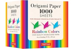Origami Paper Rainbow Colors 1,000 sheets 4 (10 cm): Tuttle Origami Paper: Double-Sided Origami Sheets Printed with 12 Differ