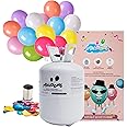 Airloons 9.5in Standard Helium Balloon Kit - Disposable Portable Helium Tank for Balloons at Home - Includes Helium Tank, 30 Latex Balloons, Curling Ribbon