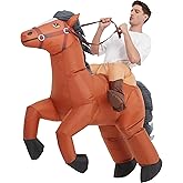 One Casa Inflatable Costume Adult,Blow Up Horse Suit,Ride On Halloween Costumes for Men Women