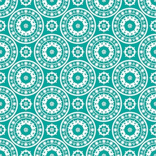 Teal Medallion Pattern Printed Heat Transfer Vinyl (4 x 6)