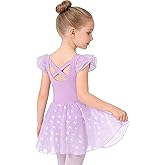 Mecceos Girls Ballet Leotards Skirt Toddler Dance Ballerina Dresses Outfit Gymnastic Ruffle Butterfly Sleeve