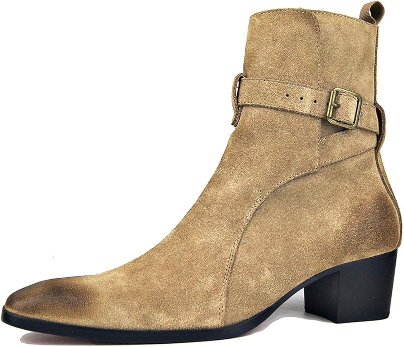 Stiefel für Männer High Heels Herren Kleid Schuhe Schnalle Stiefel OSJYOO5 Amazon.de Schuhe